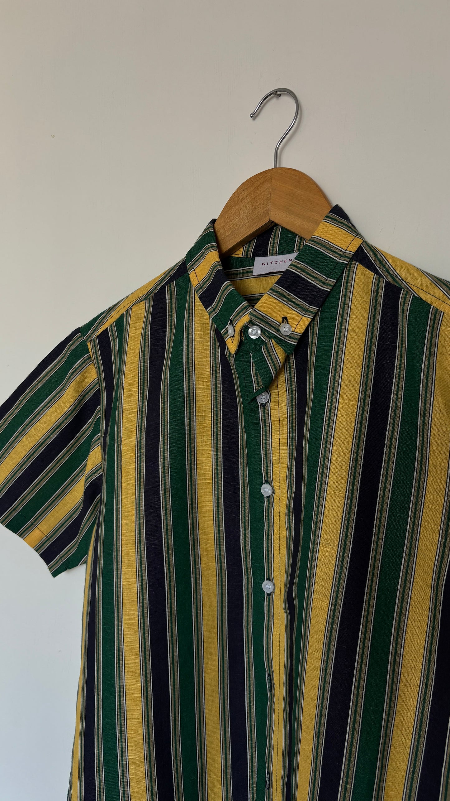 Camisa Hombre Rayas Verde