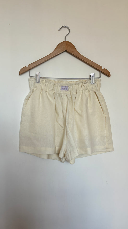 Shorts Hueso Lino