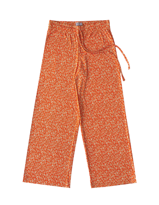 Pantalón Flores Naranja